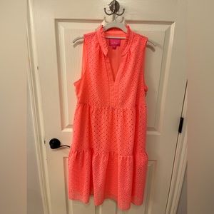 Lilly Pulitzer Novella Sleeveless Eyelet Minidress Medium - Very Good Condition